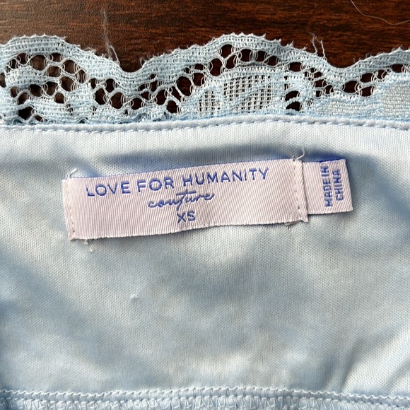 Love For Humanity Blue Lace Crop Top - Picture 5 of 8